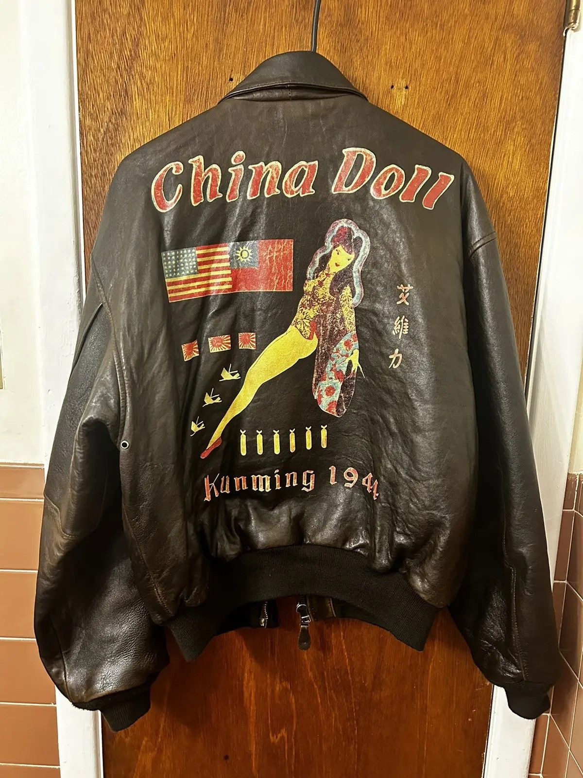 Avirex China doll 1988 Averix leather jacket Size US M / EU 48-50 / 2 - 2 Thumbnail