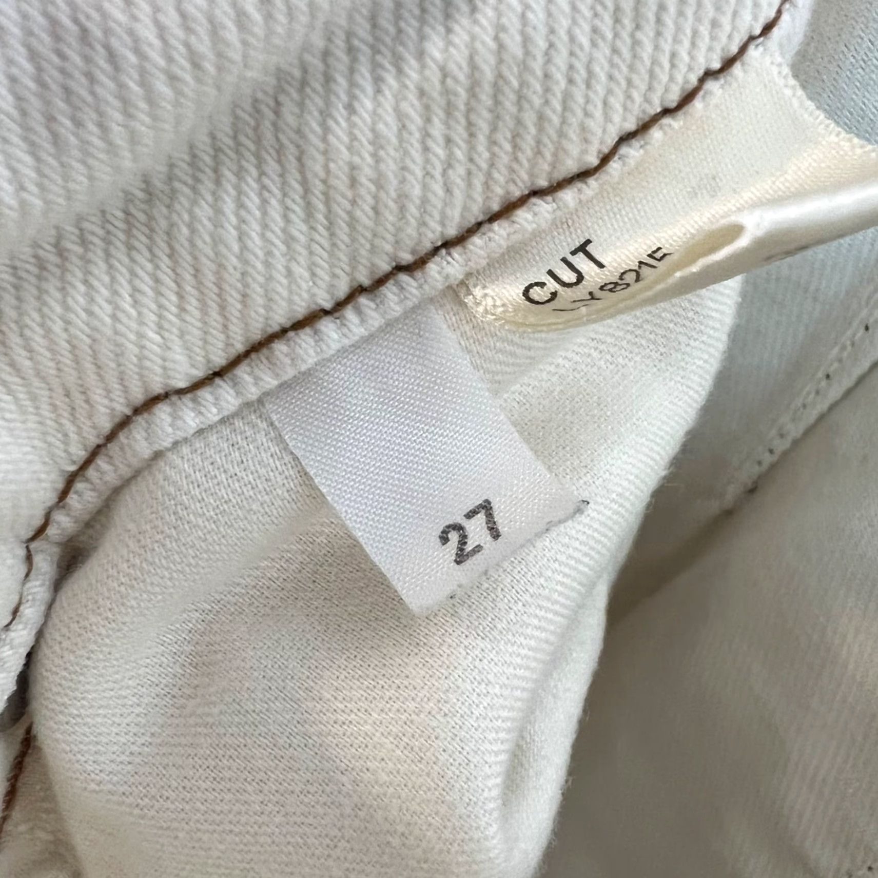 Reformation Reformation Jeans Women 27 Ivory Denim High-Waisted Straight 5-Pocket Size 27" / US 4 / IT 40 - 4 Thumbnail
