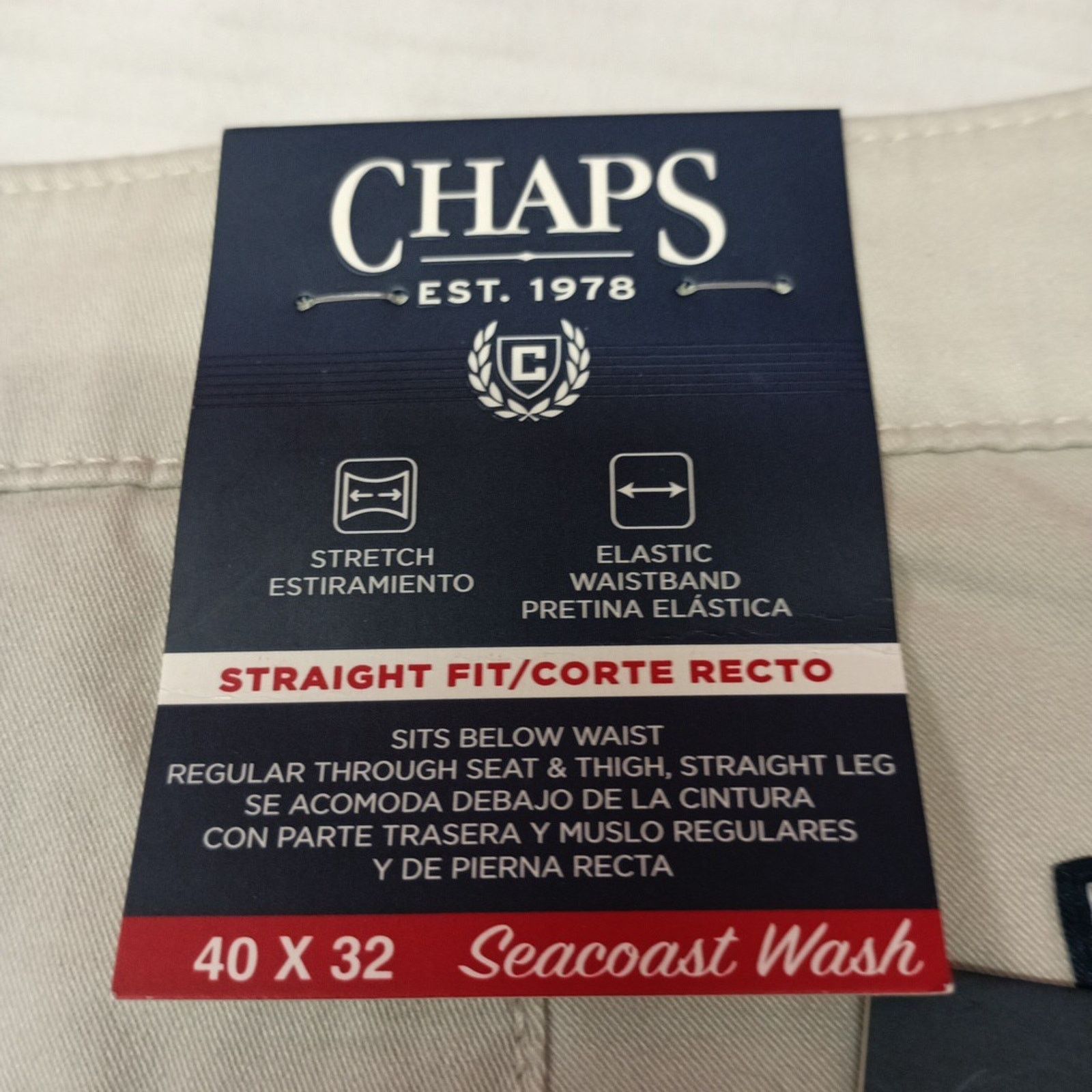 Chaps Chaps Straight Fit Chino Pants Men's Size 40x32 Stone Size US 40 / EU 56 - 2 Thumbnail