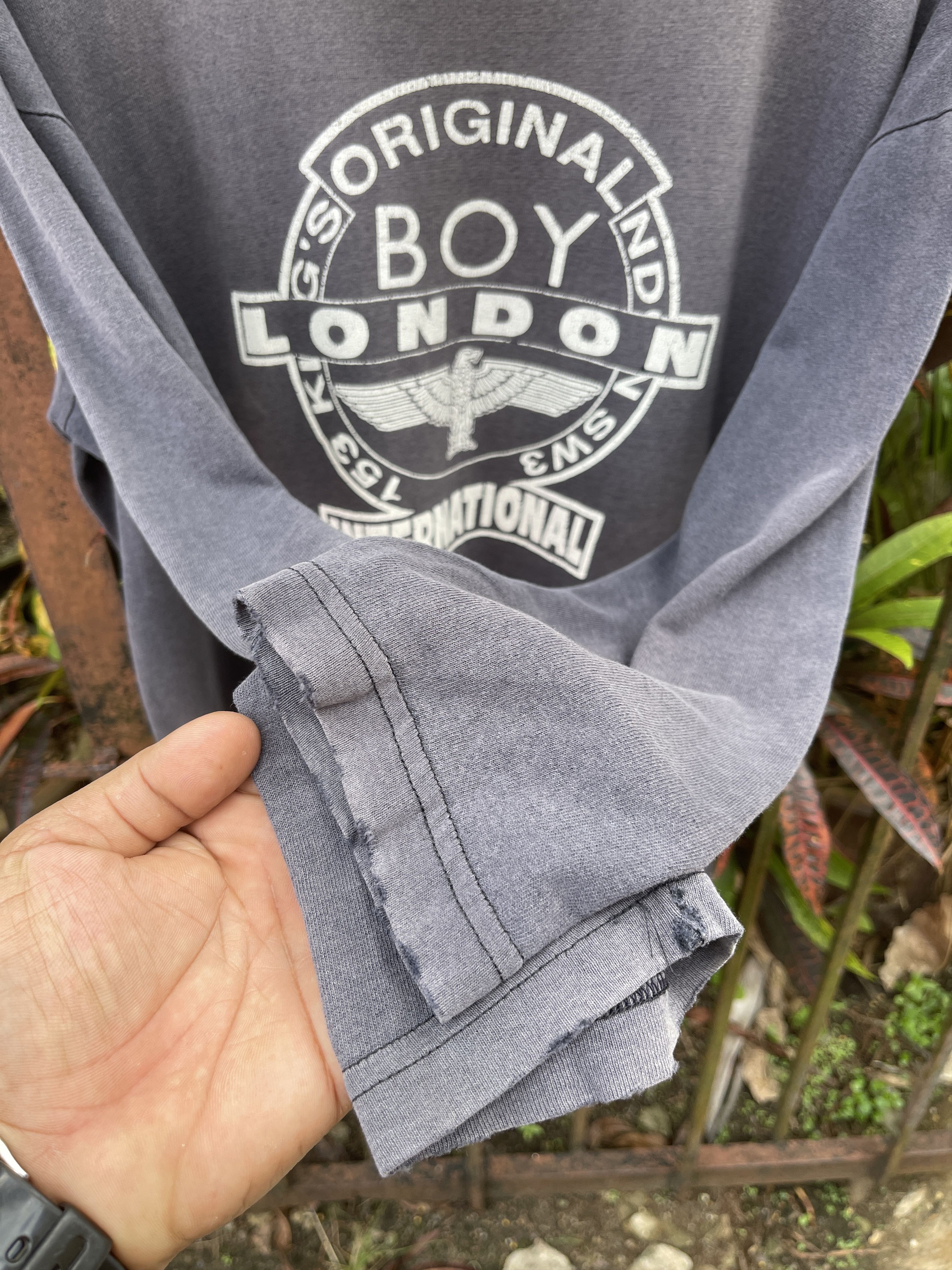 Boy London THRASHED FADED🔥Vtg90s Boy London ERD GRUNGE L.Sleeve Tee Size US L / EU 52-54 / 3 - 8 Thumbnail