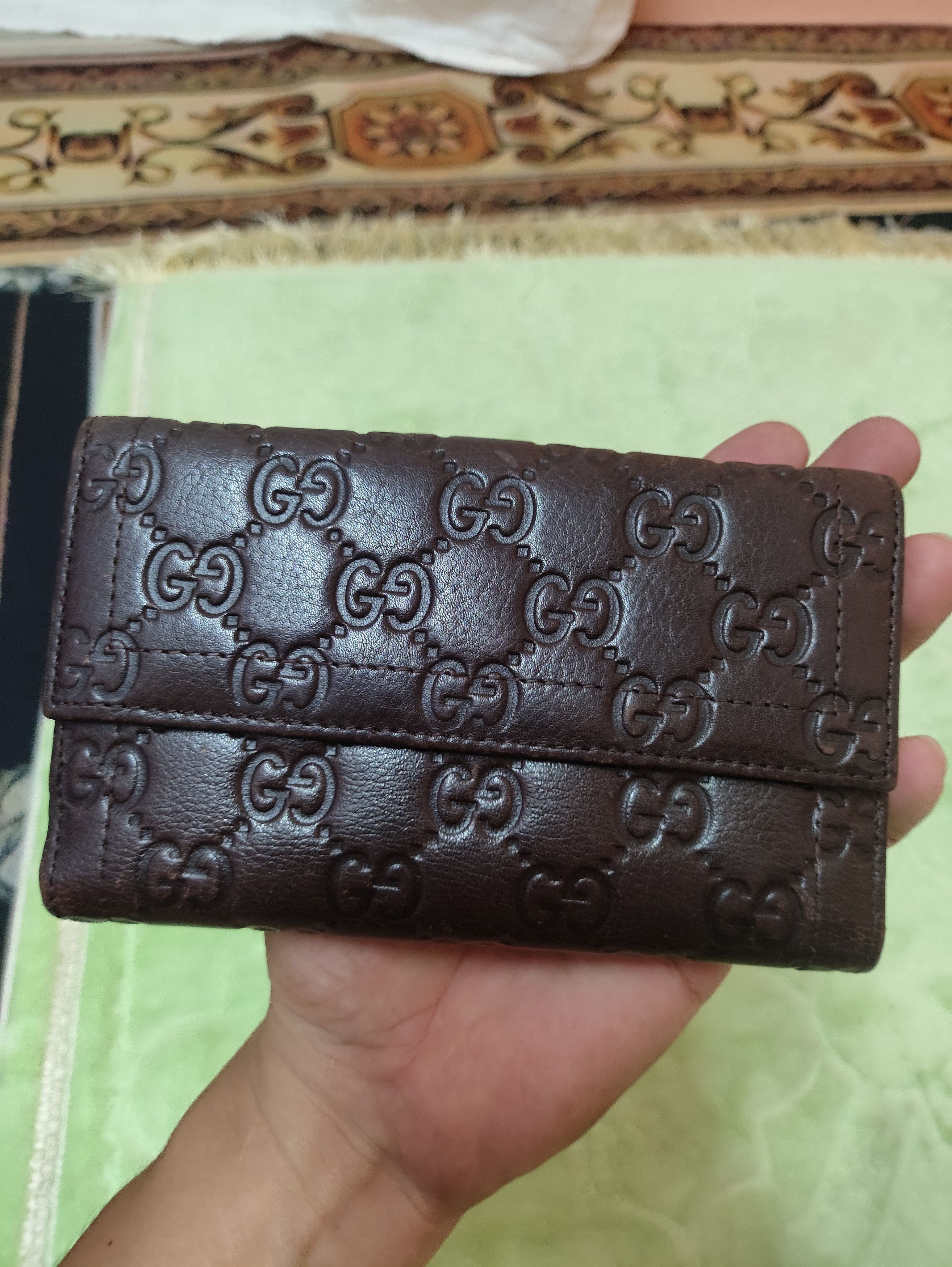 Leather × Vintage OLD Vintage Leather (G u c c i) Wallet with Steel Logo Size ONE SIZE - 8 Thumbnail