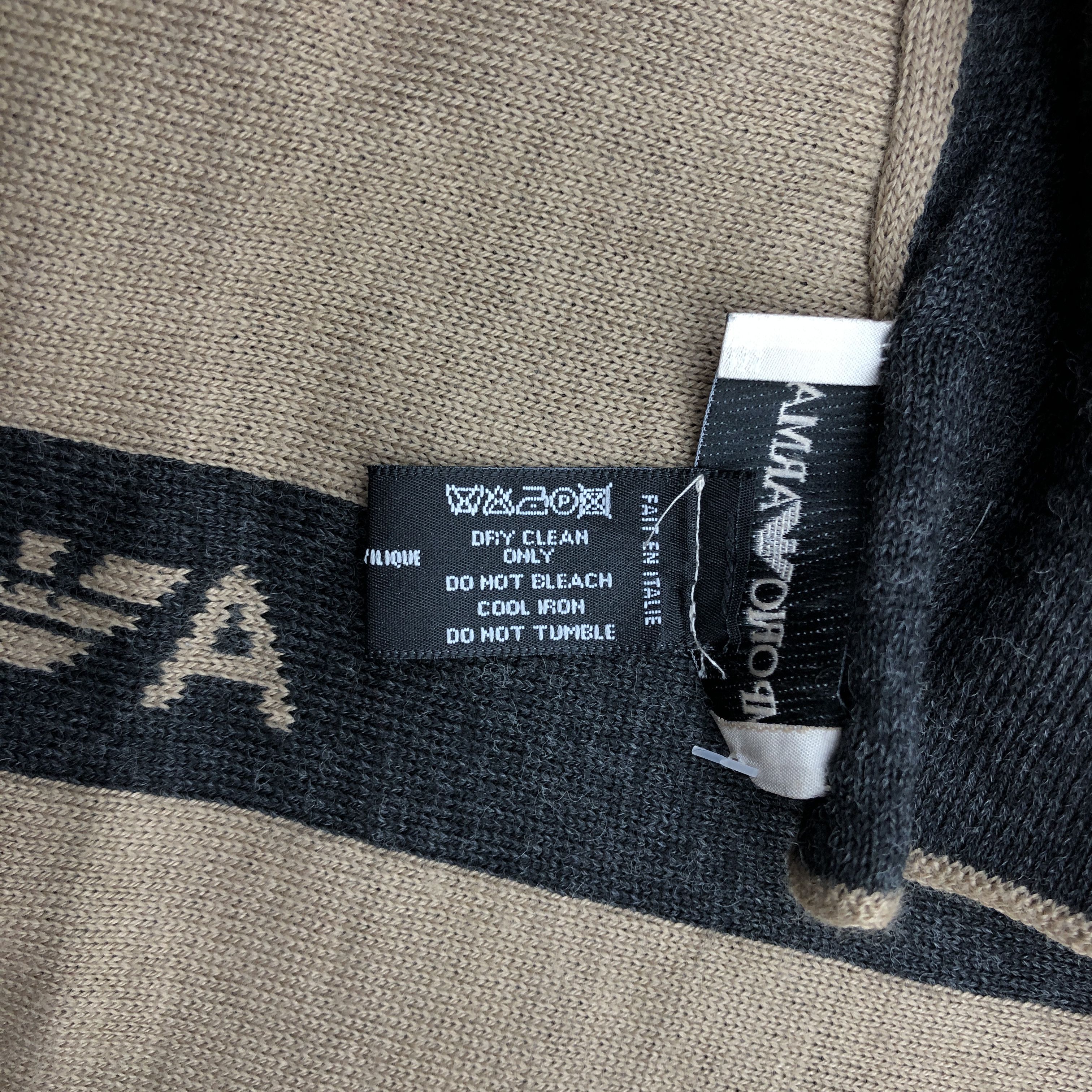 Emporio Armani Vintage Emporio Armani Scarf Muffler Knit Wool Scarves Size ONE SIZE - 6 Thumbnail
