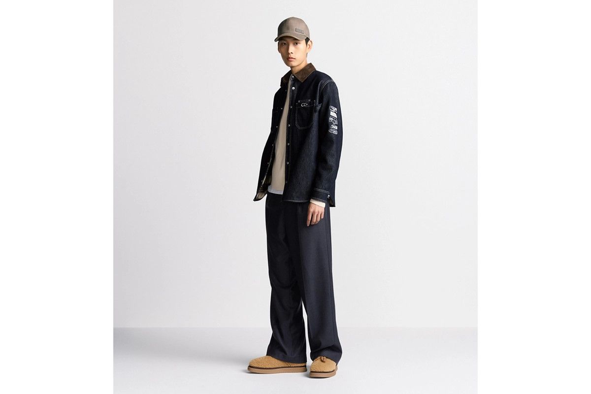 Dior o1bcso1str0326 Archives Labels Overshirt in Navy Blue Size US M / EU 48-50 / 2 - 4 Thumbnail