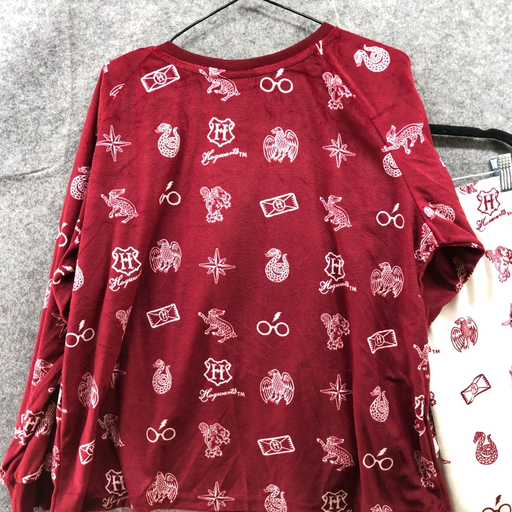 Vintage Harry Potter Pajama Womens XL Velour Fleece Soft Jogger 2 Piece Burgundy Set Size 40" / US 18 - 7 Thumbnail