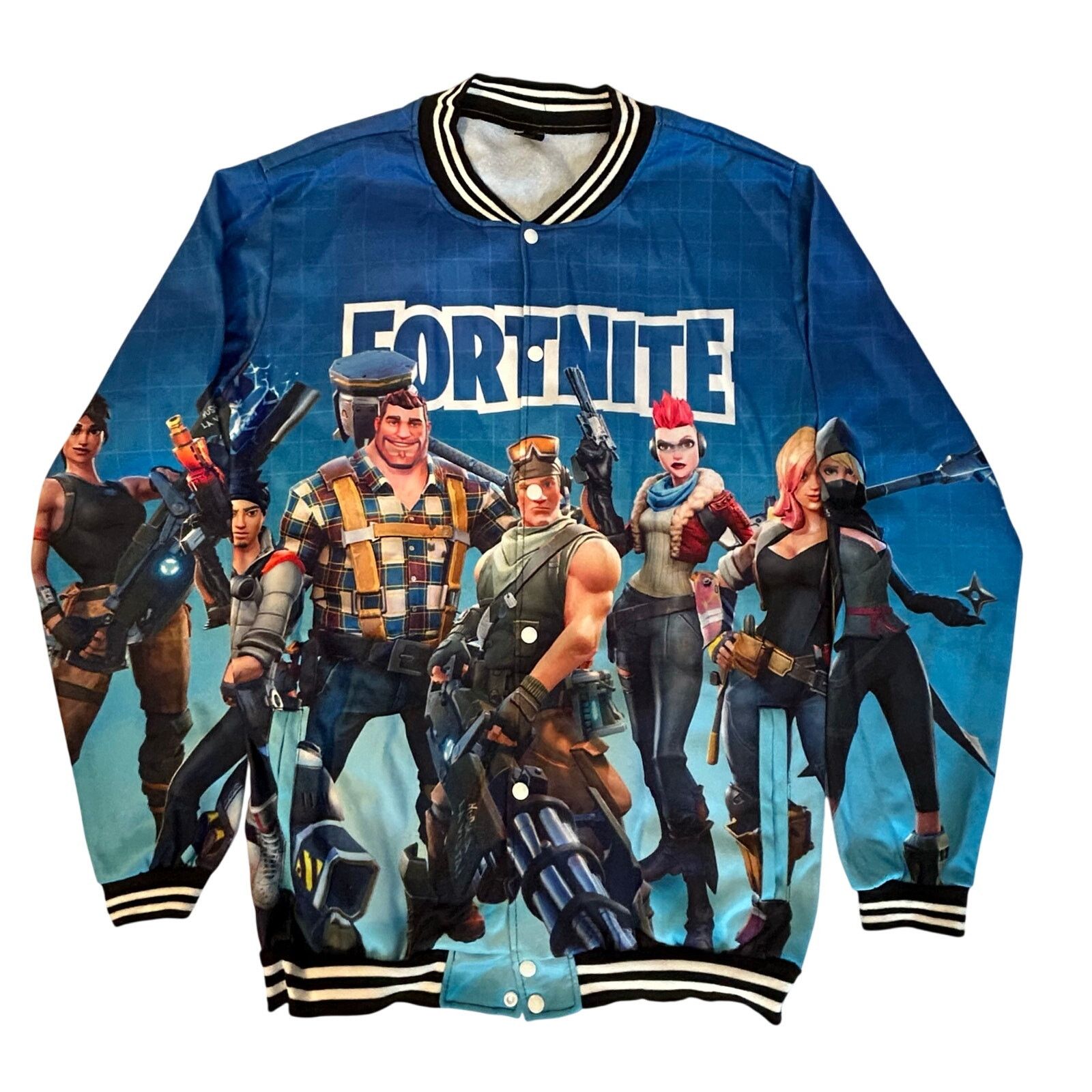 Other Epic Fortnite Squad Varsity Button-Up Jacket - L (175/88A) Size US L / EU 52-54 / 3 - 1 Thumbnail