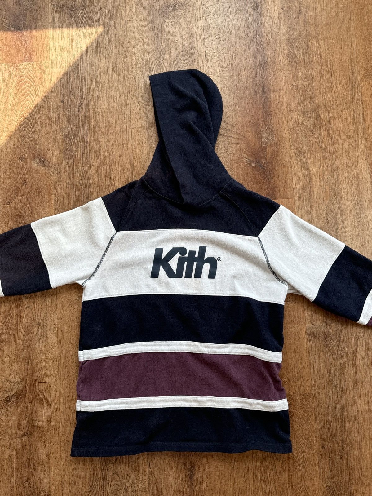 ★24AW 最新作★Kith Stripe Microsuede Tanner Pullover Kith Stripe Microsuede Tanner Pullover Sandrift Men's - FW24