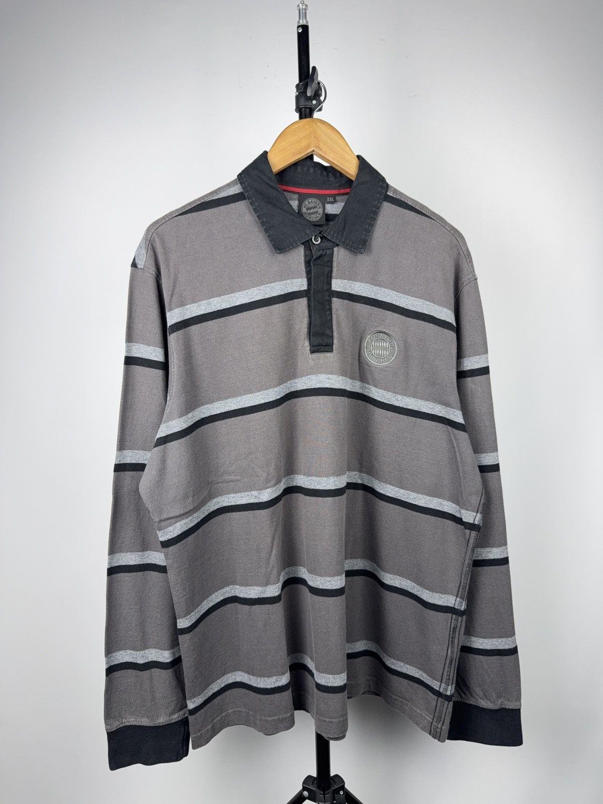 Vintage 00s FC Bayern Munchen Vintage Rugby Stripe Long Sleeve XXL Size US XXL / EU 58 / 5 - 1 Thumbnail