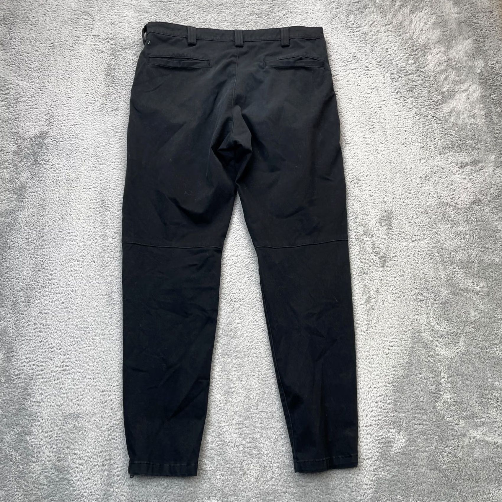 Vintage KOJIMA Pants Mens XL Black Cotton Stretch Ankle Zip GU Casual Workwear 36 in Waist Size US 36 / EU 52 - 7 Thumbnail