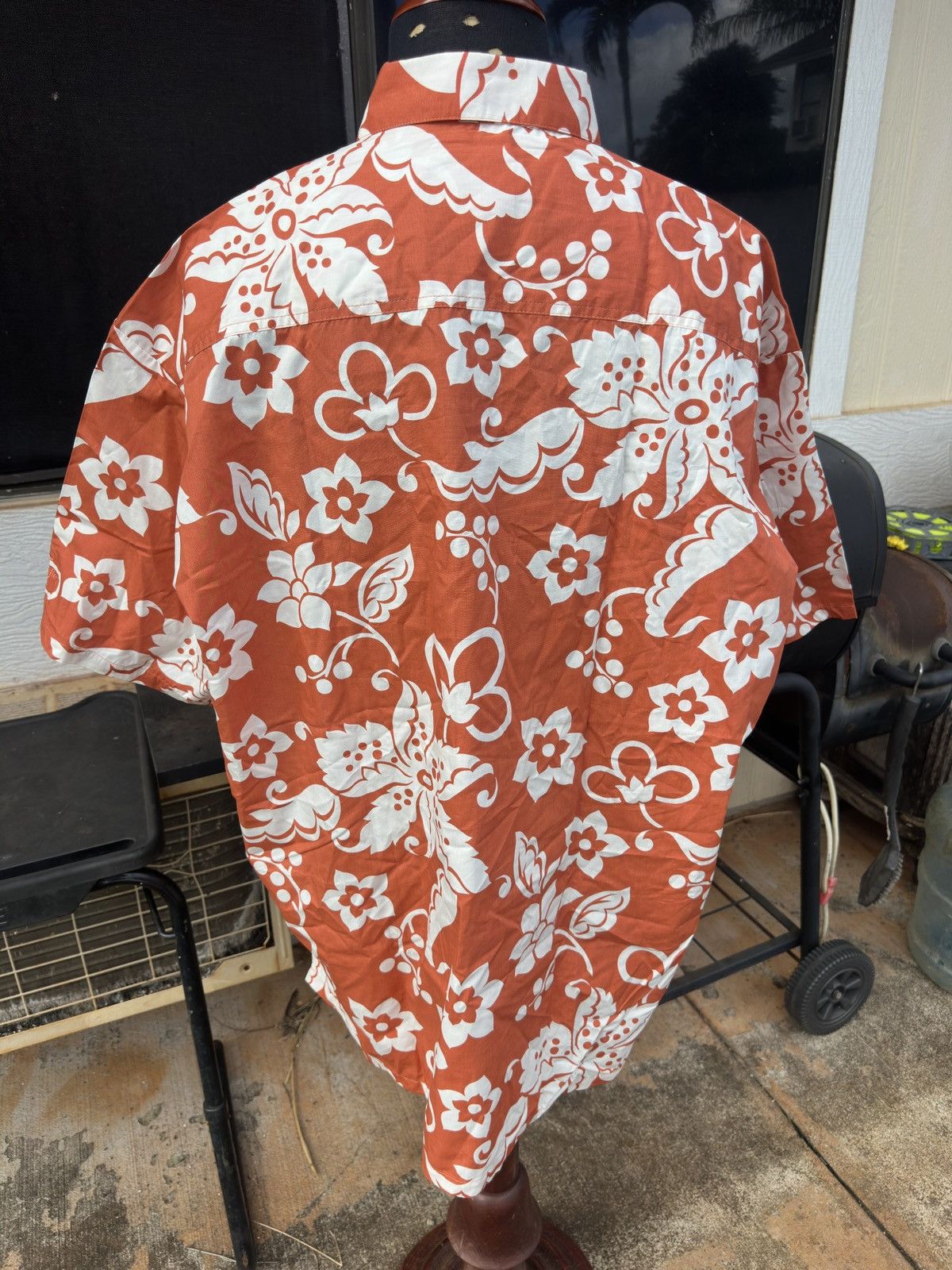 Kahala PreOwned Kahala Hawaiian Print Orange/White Men's XXL Size US XXL / EU 58 / 5 - 2 Thumbnail