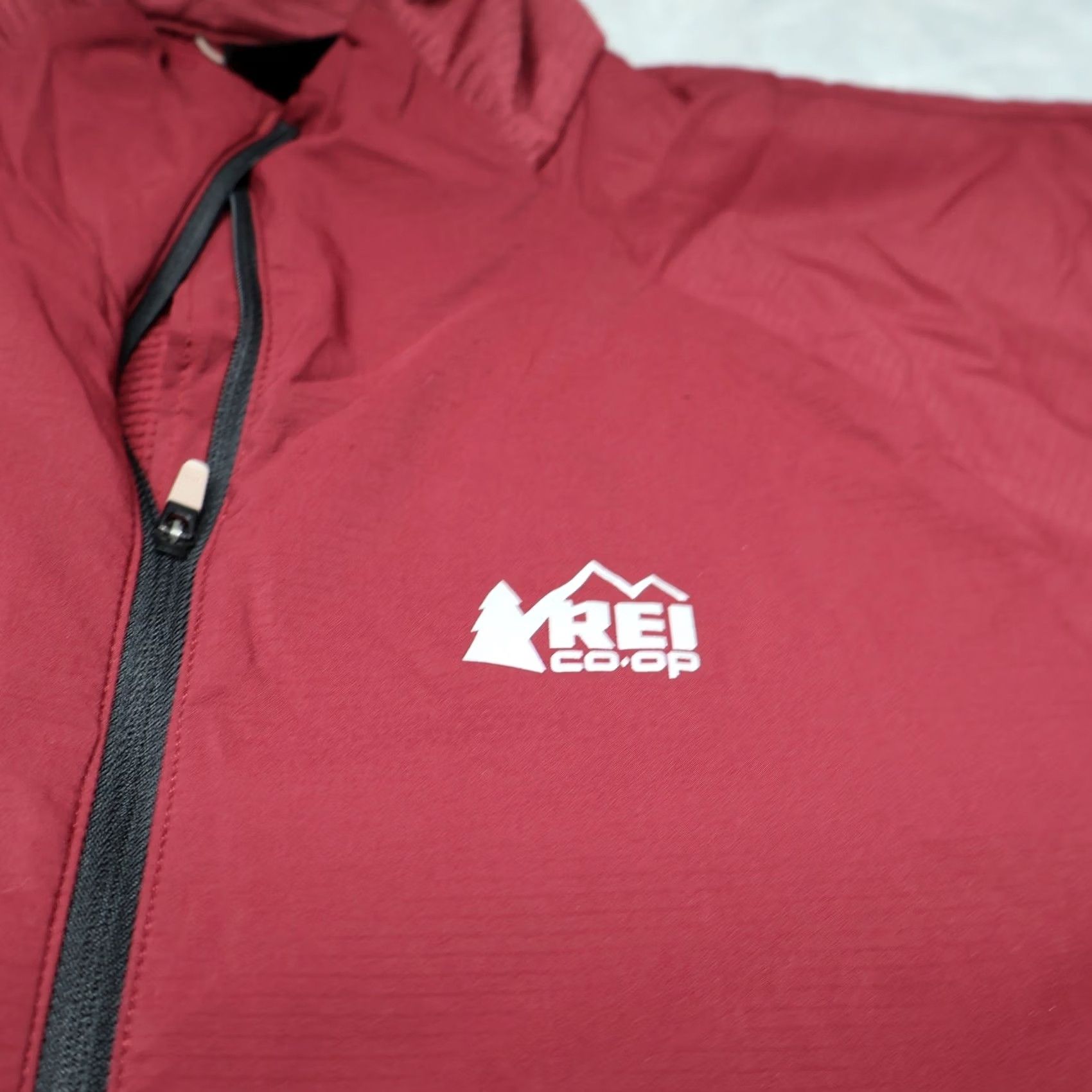 Vintage REI Jacket Womens M Red Insulated Full Zip Windbreaker Rain Huff Ripstop Lightweight Windbreaker Jacket Slimming Collared Activewear Casual Travel Size M / US 6-8 / IT 42-44 - 2 Thumbnail