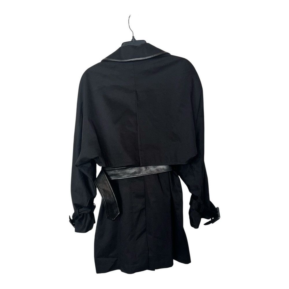 The Kooples The Kooples LEMAL Trench Coat Black Leather Belt Cotton Siz Size XS / US 0-2 / IT 36-38 - 4 Thumbnail