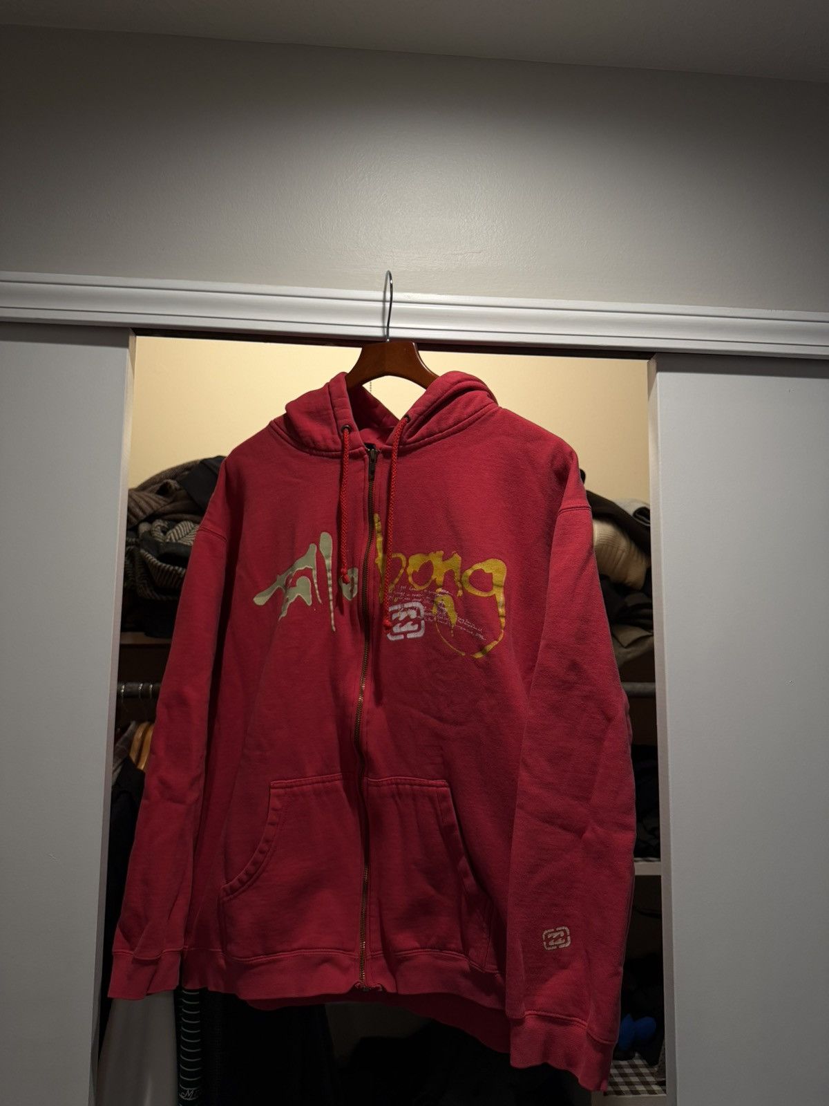 Vintage 90s Billabong Zip Up Red Surfwear