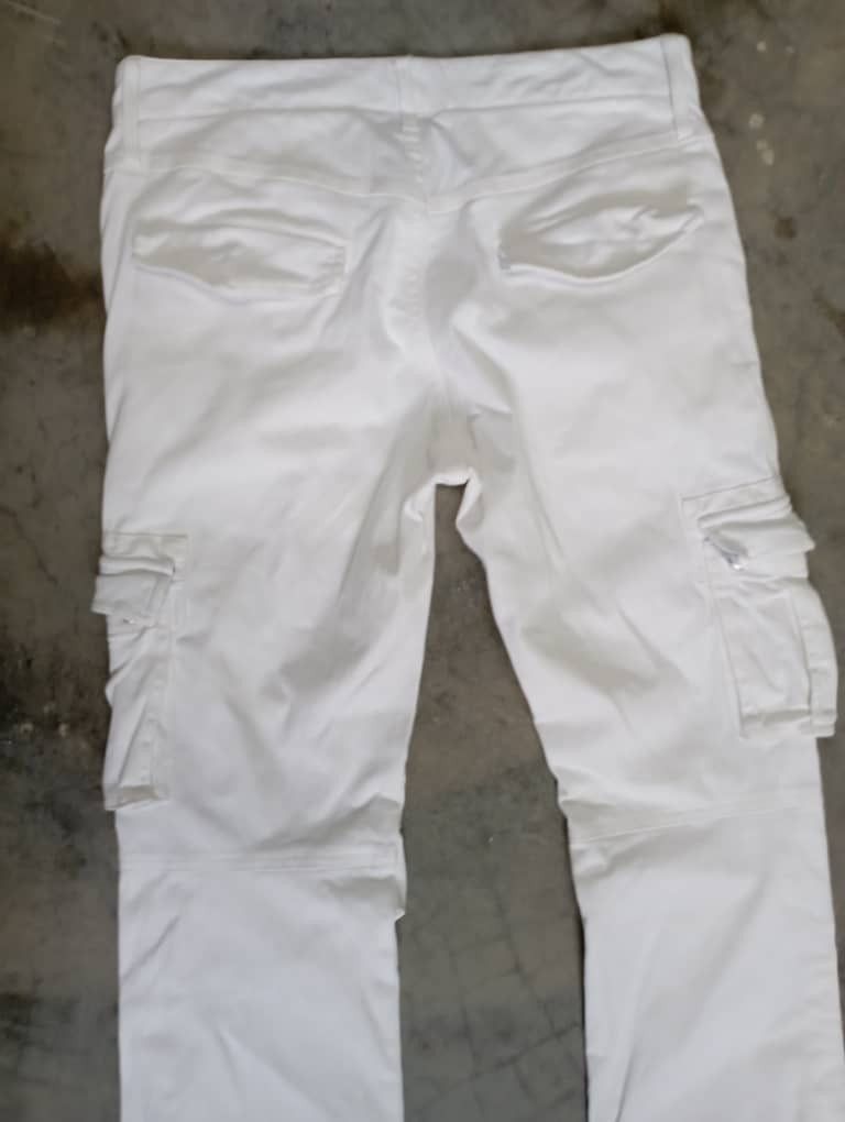 Tete Homme Like New Japan White Cargo Multi pocket Lyric Pant Size US 30 / EU 46 - 5 Thumbnail