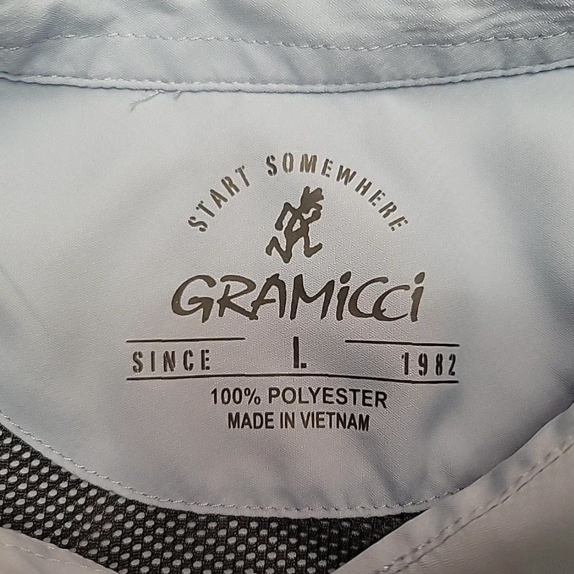 Gramicci Gramicci Shirt Womens L Blue Short Sleeve Button-Up Hiking Outdoor Performance - Casual Spring Summer Women’s Shirt Size L / US 10 / IT 46 - 4 Thumbnail