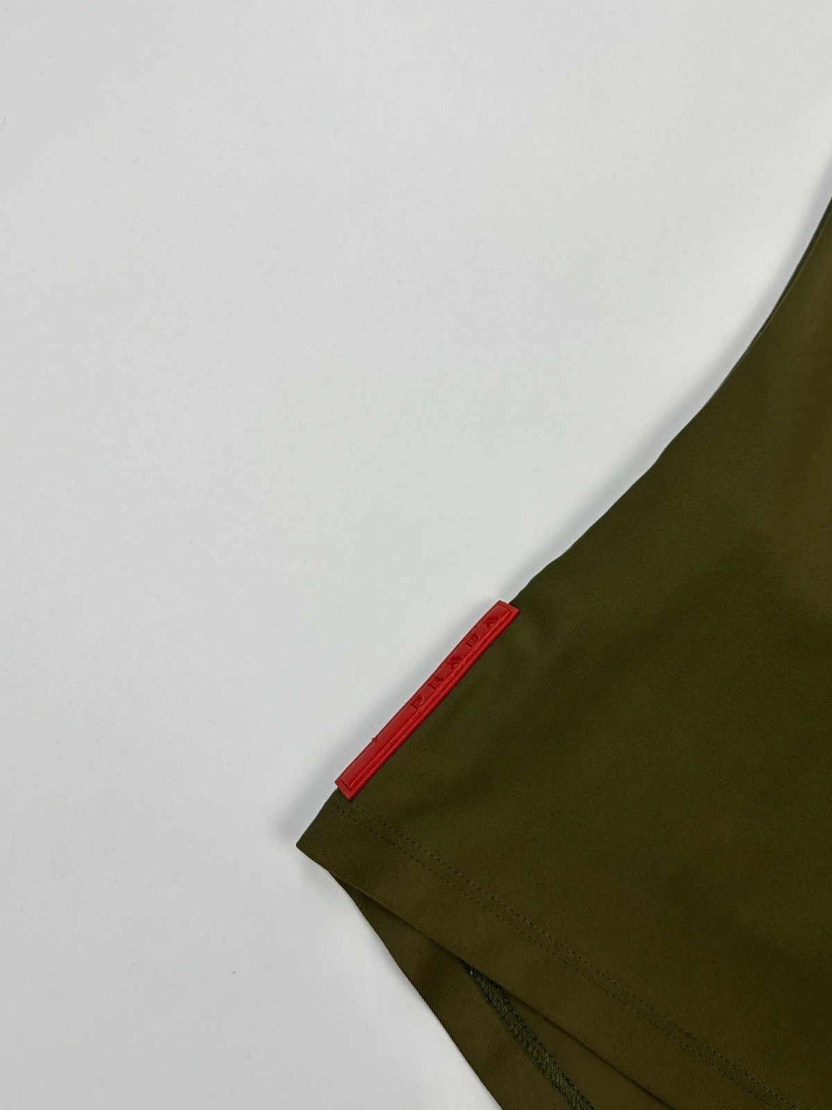 Prada Prada Sport SS06 Khaki Green Sporty Fitted Tee Nylon & Silk Size M / US 6-8 / IT 42-44 - 2 Thumbnail