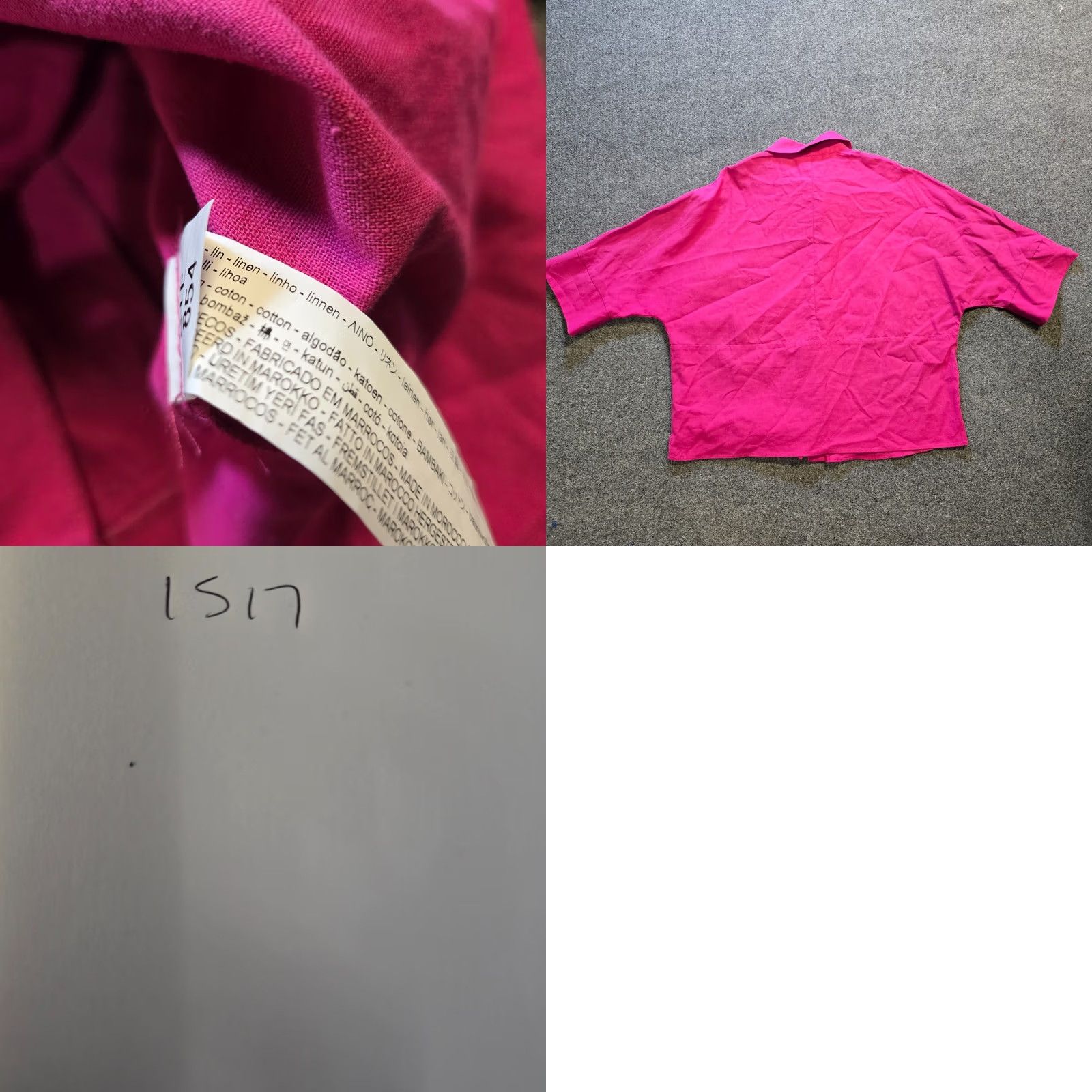 Zara Zara Blouse Shirt Womens Size M Pink Button Boxy Linen Dolman Short Sleeve Casual Basic Modern Classic Spring Summer Fall Size M / US 6-8 / IT 42-44 - 8 Thumbnail
