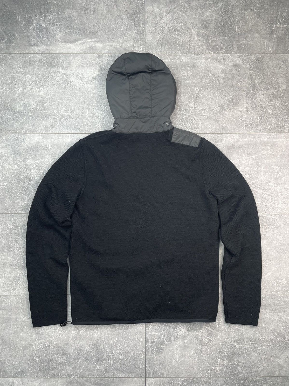 Prada Sport Knit Wool Nylon Zip Hoodie Jacket