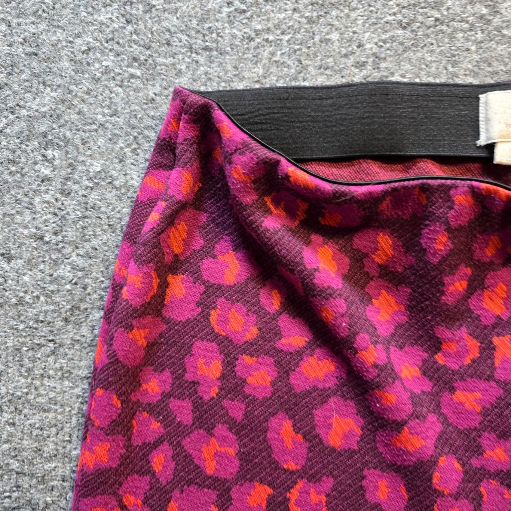 Anthropologie Anthropologie Pants Womens Large Pink Leopard Flare Pull On Hippie Casual Bohemian Stretch Knit Size 36" / US 14 / IT 50 - 3 Thumbnail
