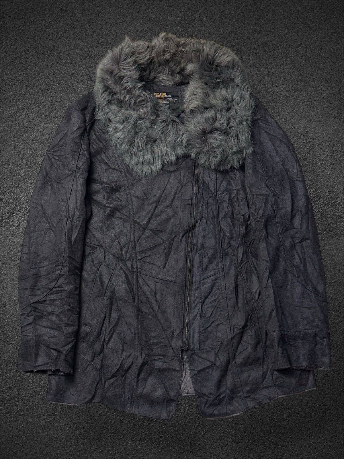 Gaspard Yurkievich Fur Suede Jacket Asymmetrical archived style ifsix lgb Size US M / EU 48-50 / 2 - 1 Thumbnail