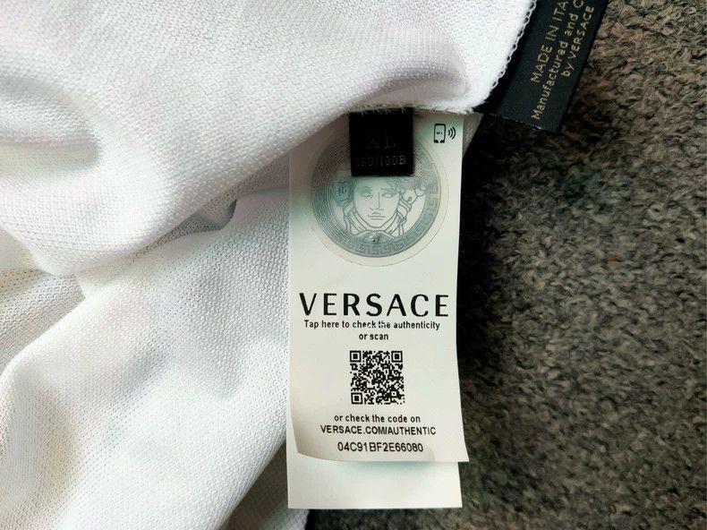 Versace Versace Letter logo print color-blocked short sleeves Size US XL / EU 56 / 4 - 3 Thumbnail