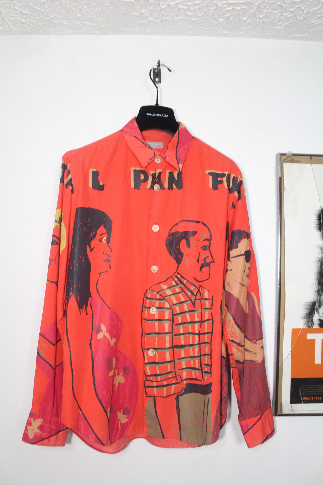 Comme des Garcons Homme AD2002 Comme Des Garçons Cuba All Over Print Red Button Up Size US M / EU 48-50 / 2 - 1 Thumbnail