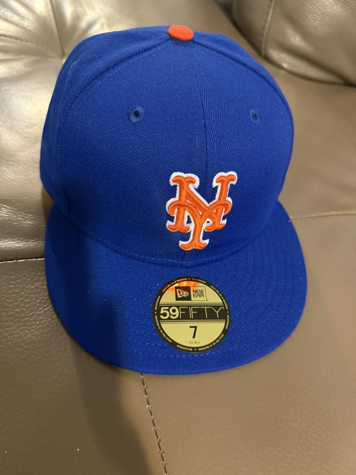 New Era New Era 59FIFTY NY Mets Royal/Orange logo Fitted Hat Sz. 7 Size ONE SIZE - 1 Thumbnail