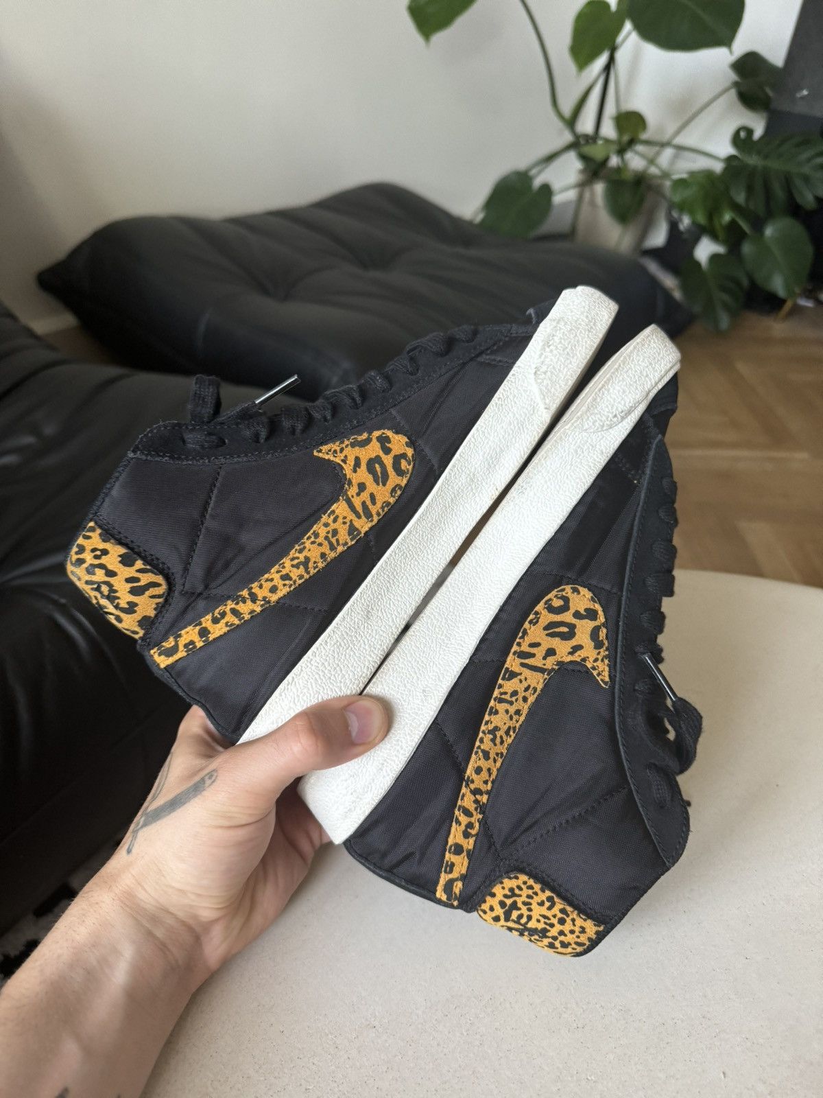 Nike Nike Blazer Mid '77 Leopard Swoosh Rare Sneakers Streetwear Size US 7.5 / IT 37.5 - 5 Thumbnail