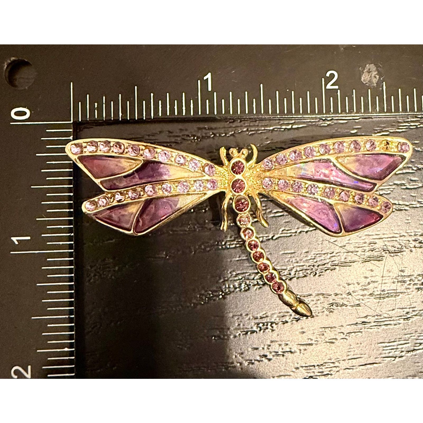 Monet Vintage Dragon Fly Signed Monet Gold Tone Size ONE SIZE - 3 Thumbnail
