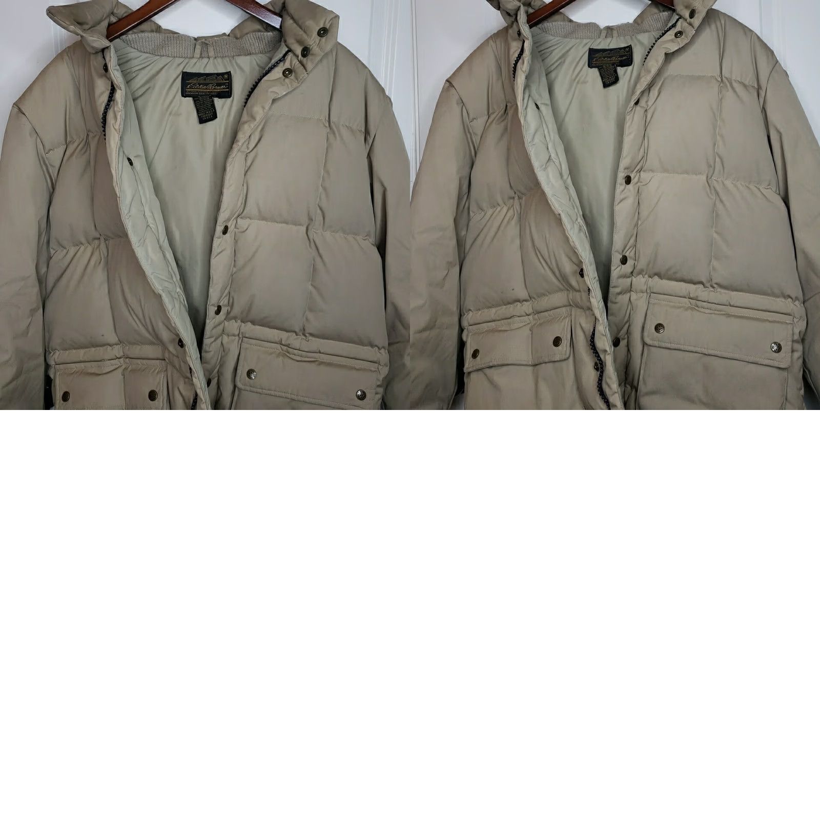 Eddie Bauer VINTAGE Eddie Bauer Jacket Mens M Brown Goose Down Hooded Puffer Tan Men USA Coat Size US M / EU 48-50 / 2 - 9 Thumbnail