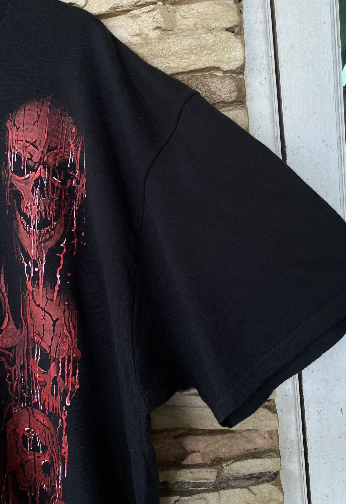 Vintage Y2K Skull Fullprint Tshirt Size US XXL / EU 58 / 5 - 3 Thumbnail