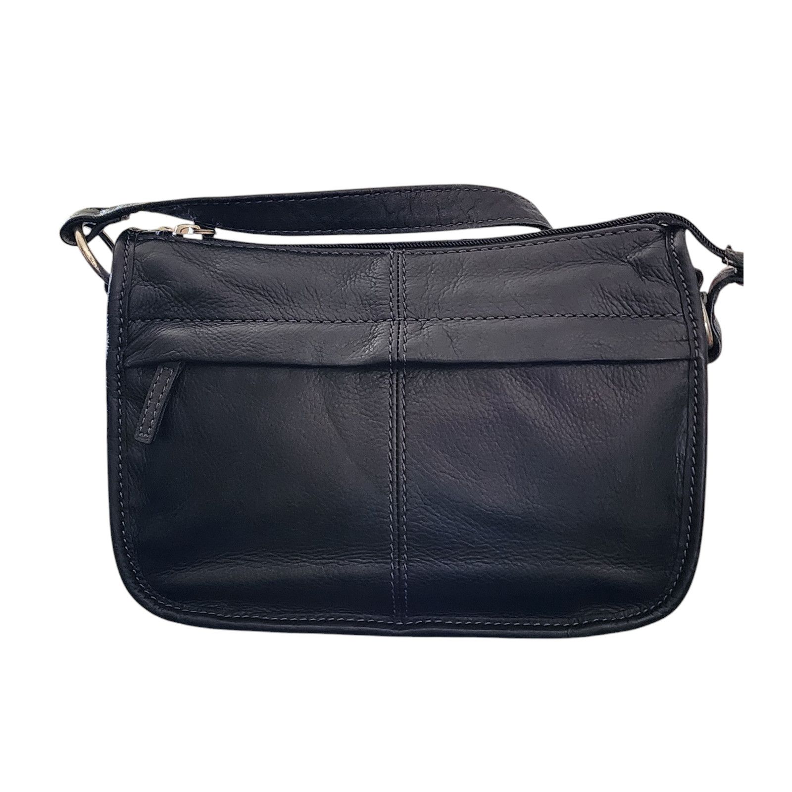 Fossil Vintage Fossil Shoulder Bag Black Leather Structured Pockets Size ONE SIZE - 2 Thumbnail