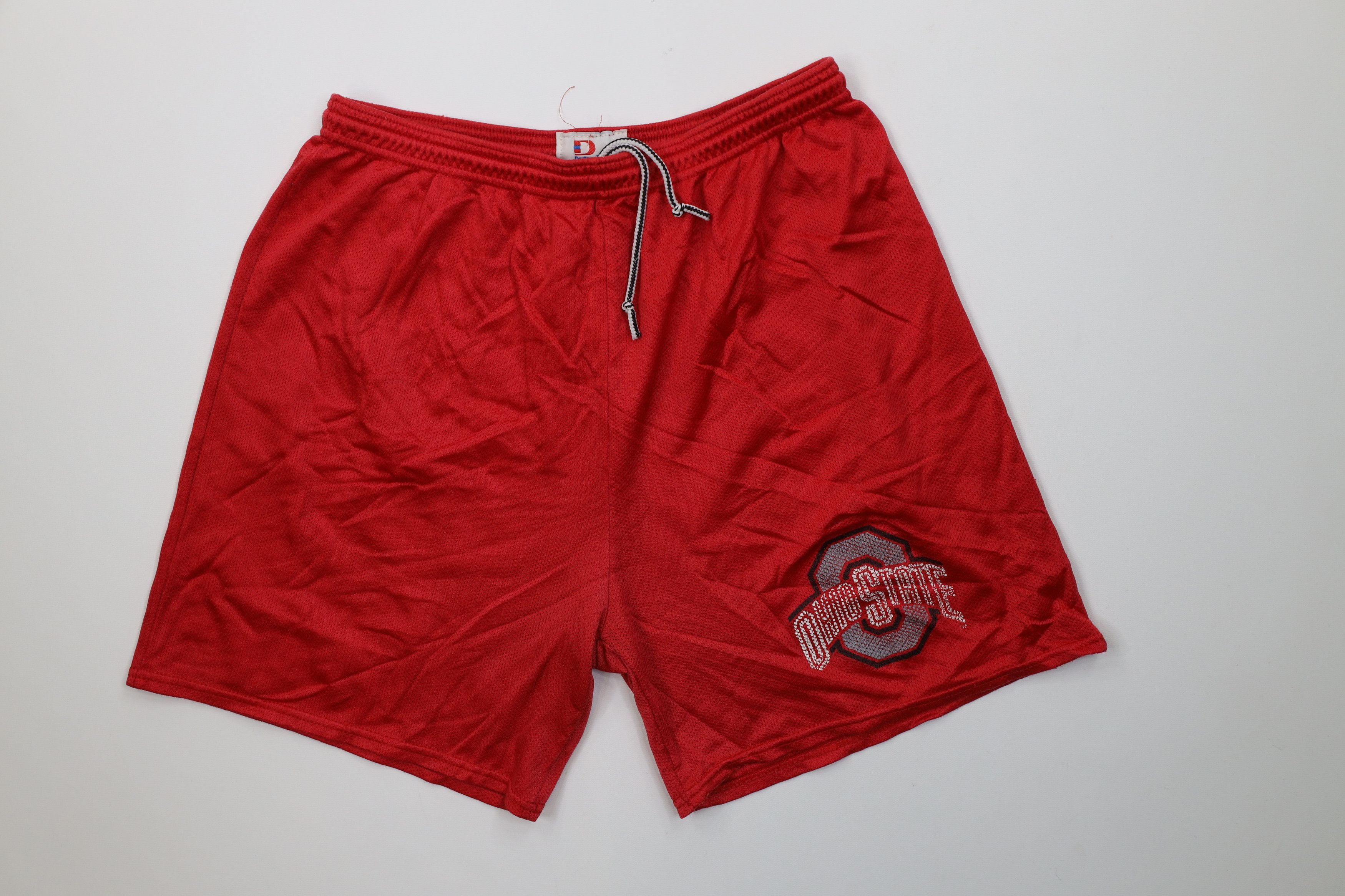Vintage Vintage 90s Above Knee Ohio State University Shorts Red USA Size US 34 / EU 50 - 1 Thumbnail