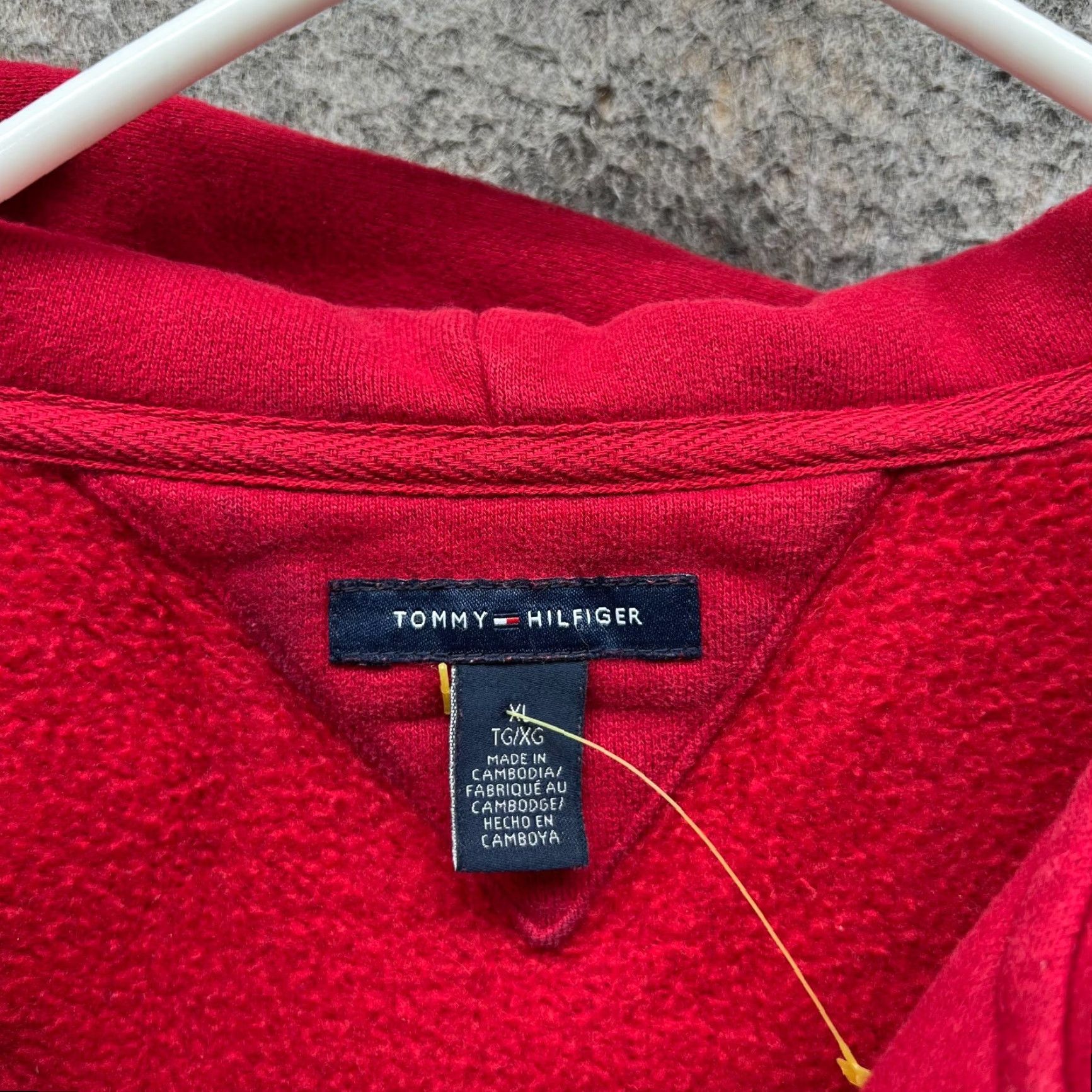 Tommy Hilfiger Tommy Hilfiger Jacket Womens XL Red Hooded Fleece Zip Casual, Workwear, Travel - Regular Fit, Falls, Winter, Spring - 80s? Size XL / US 12-14 / IT 48-50 - 6 Thumbnail