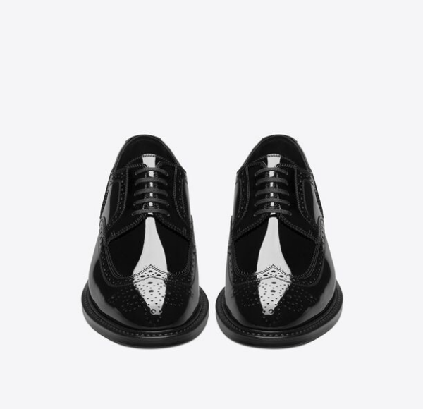 o1bcso1str1124 Army Derbies In Patent Leather in Black