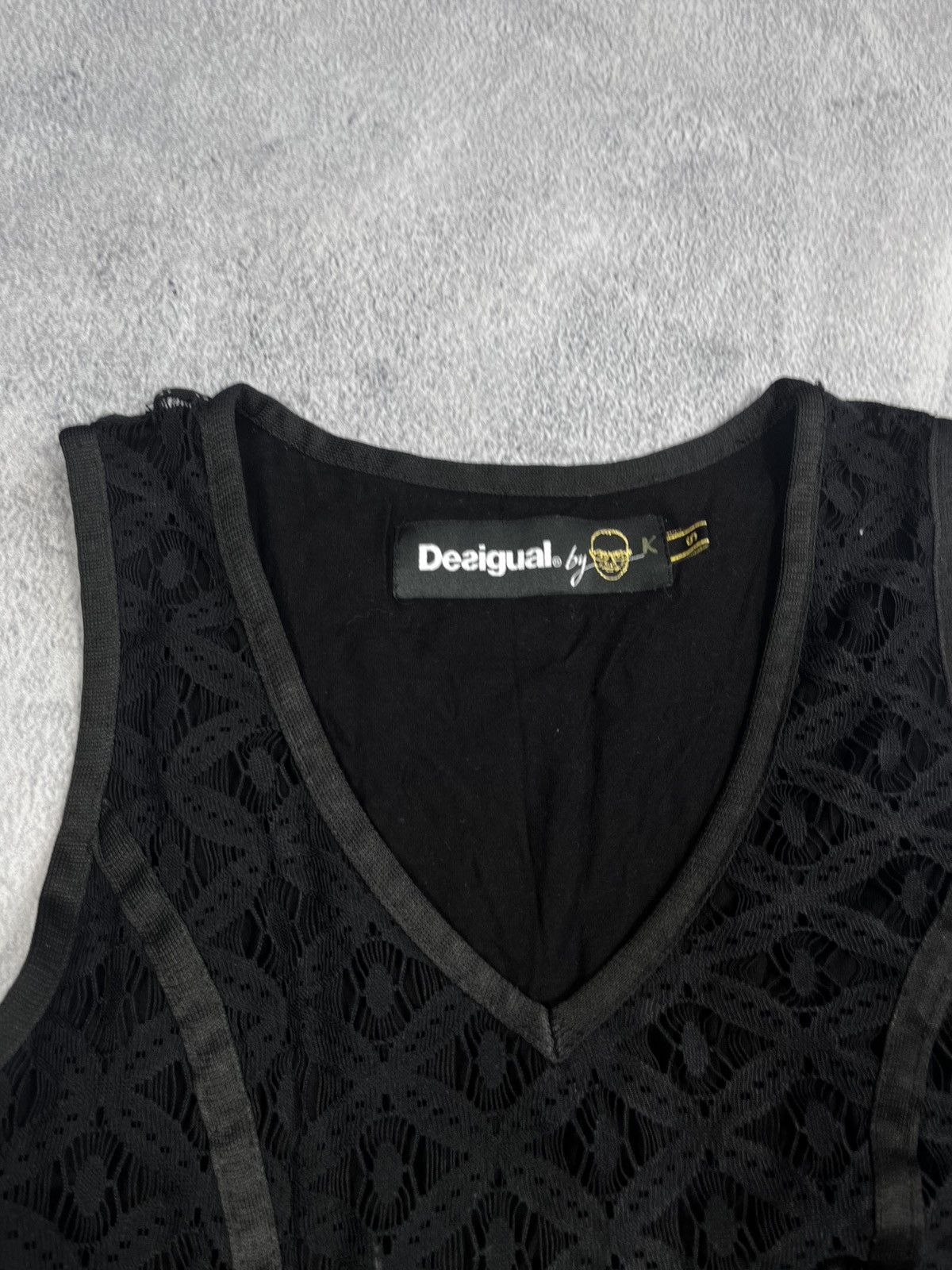 Other Vintage Y2K Desigual mesh flared opium sleeveless dress S Size S / US 4 / IT 40 - 3 Thumbnail