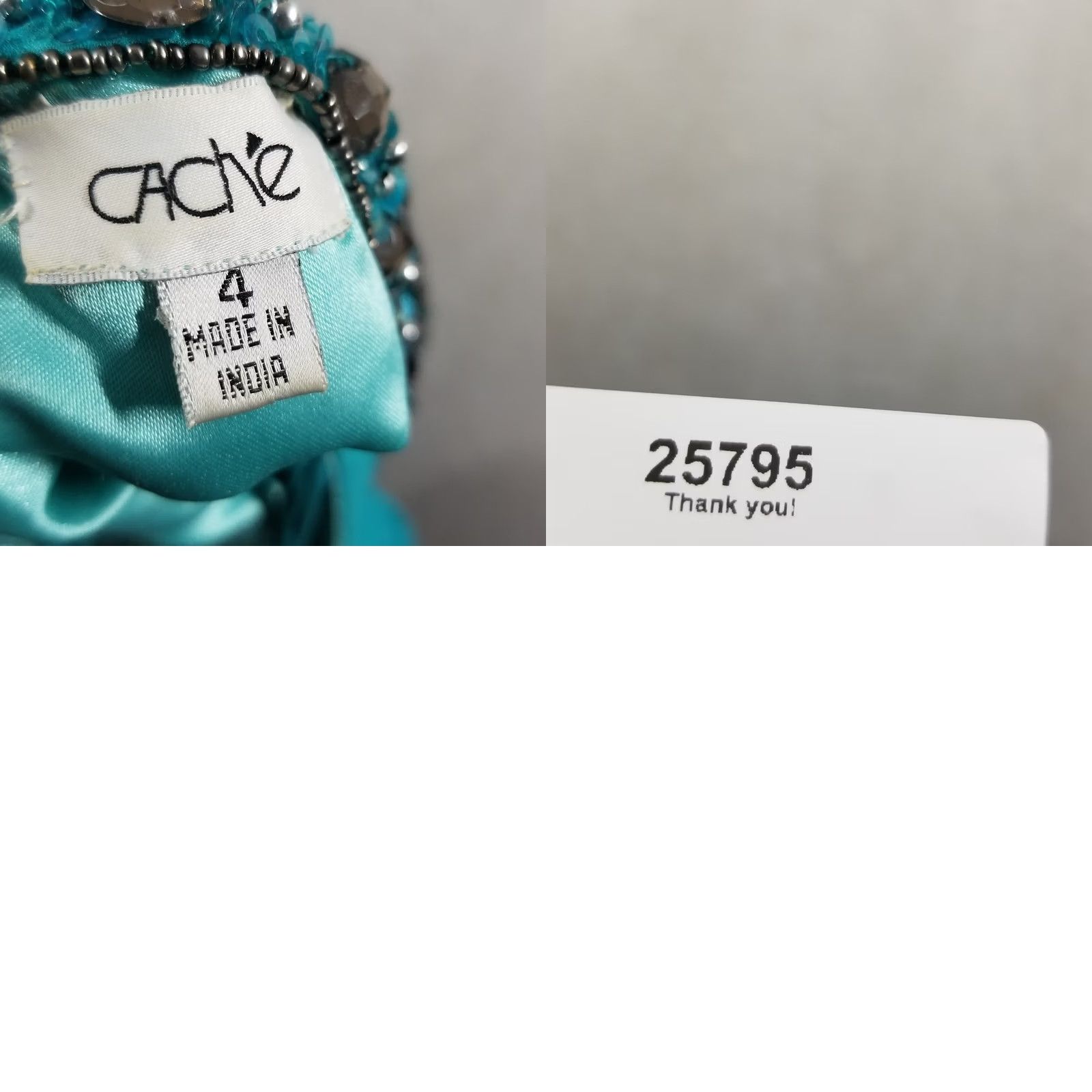 Vintage Cache beaded sequin asymmetrical dress prom silk Y2K vintage fairy Size 4 Size S / US 4 / IT 40 - 9 Thumbnail