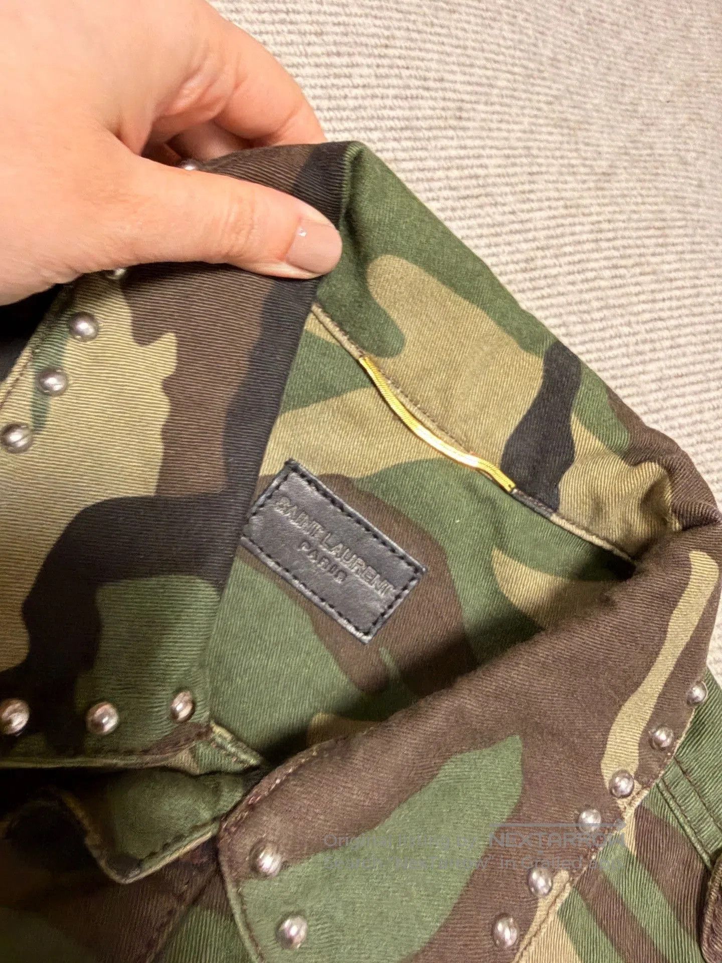 Saint Laurent Paris Saint Laurent Camouflage Studded Jacket. Size S / US 4 / IT 40 - 4 Thumbnail