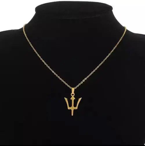 Jewelry Greek Trident Pendant Necklace Size ONE SIZE - 2 Thumbnail