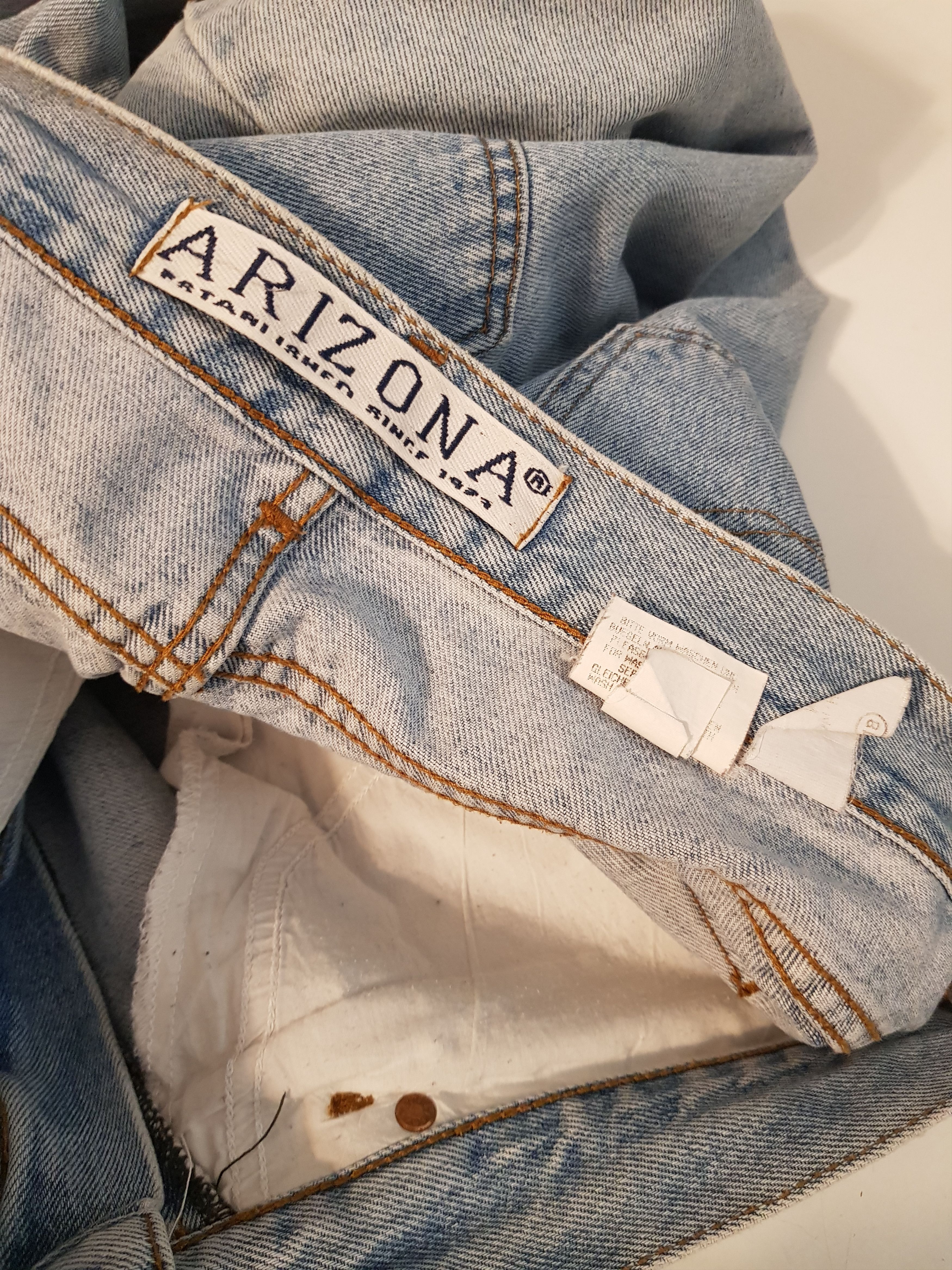 Arizona Jean Co. Arizona Vintage 90s High Waist Mom Jeans Acid Wash EU44 Size 36" / US 14 / IT 50 - 8 Thumbnail