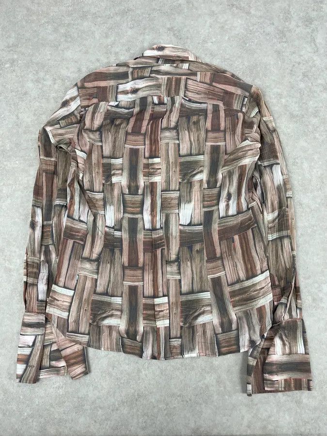Dolce & Gabbana SS2002 Dolce & Gabbana Beige & Brown Abstract Shirt Size US L / EU 52-54 / 3 - 7 Thumbnail