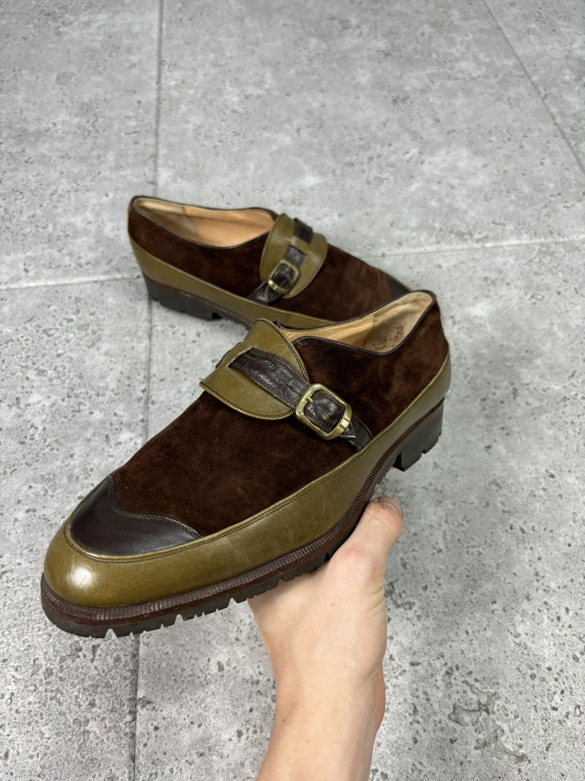 Gucci × Japanese Brand Old Money Leather Suede Hype Loafers Luxury 2000s Size US 10 / EU 43 - 2 Thumbnail