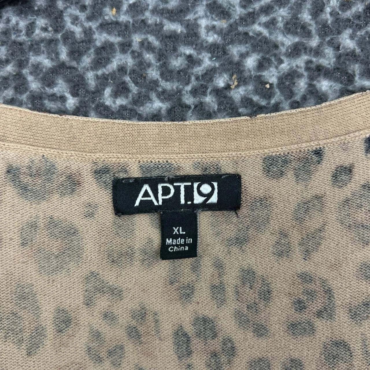 Apt. 9 Apt. 9 Sweater Cardigan Women Brown Leopard Button Up XL Size XL / US 12-14 / IT 48-50 - 6 Thumbnail