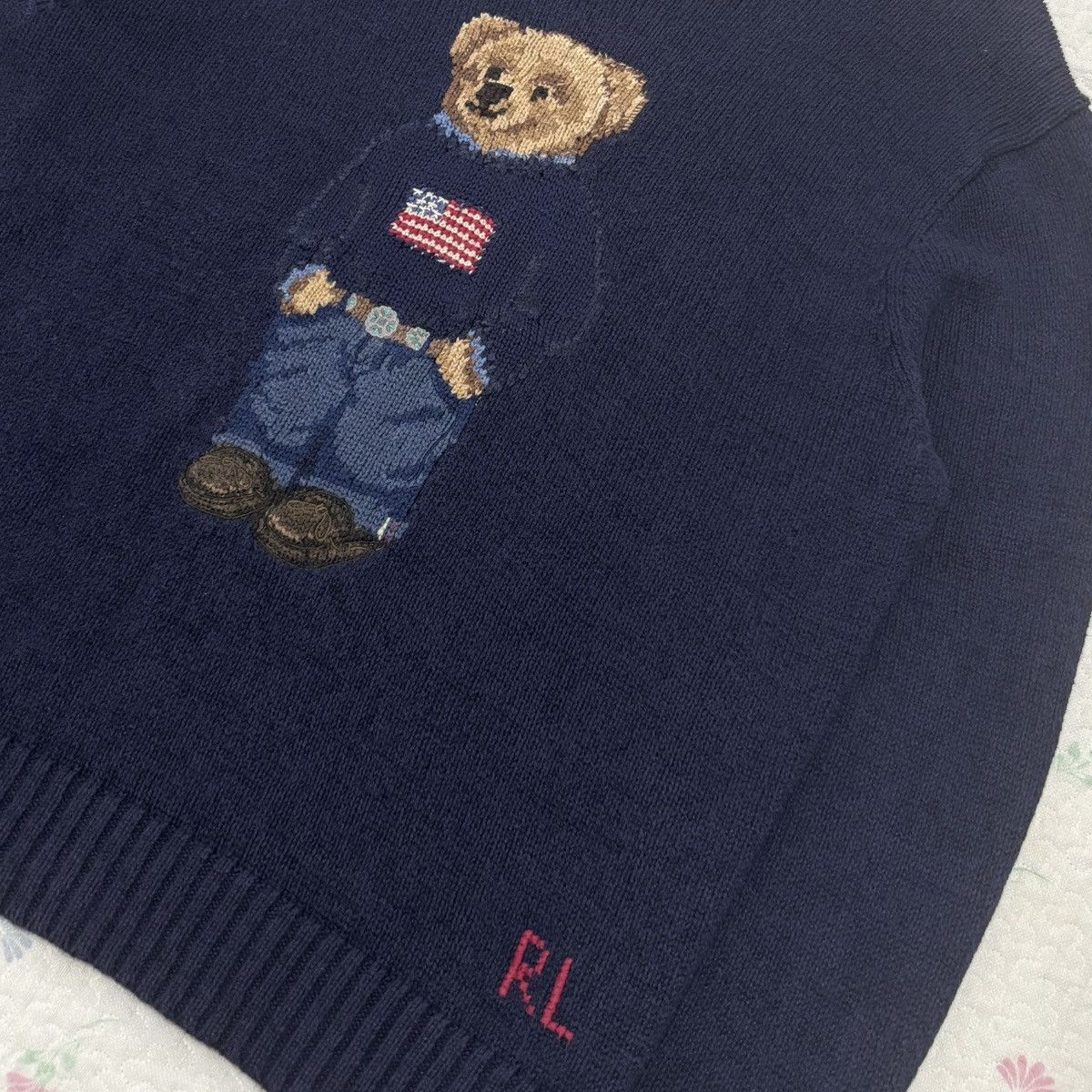 Polo Ralph Lauren Polo Ralph Lauren Bear Knit Sweater Size US L / EU 52-54 / 3 - 4 Thumbnail