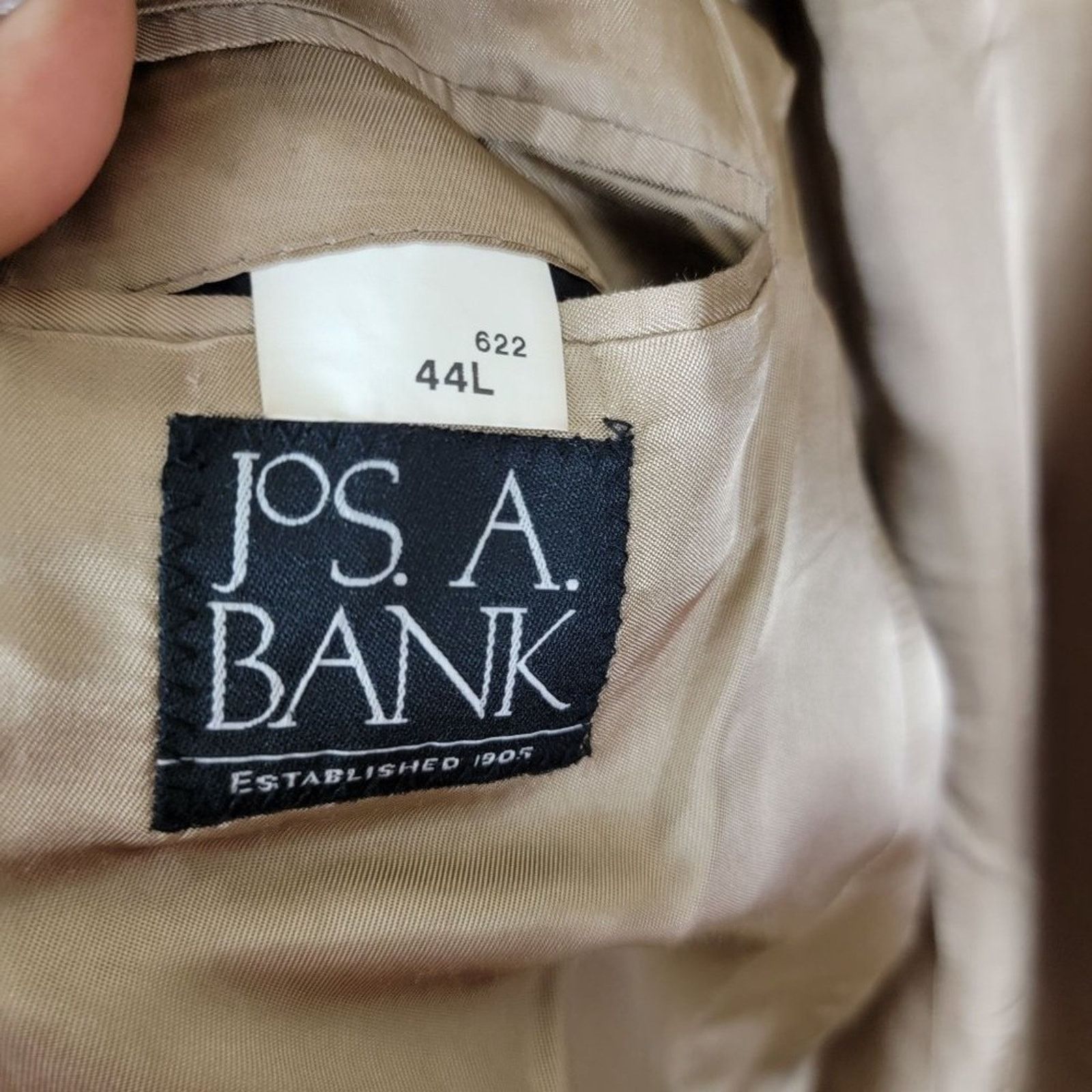 Jos. A. Bank Jos. A Bank Mens Wool Plaid Suit Blazer Sportcoat size 44L Size 44L - 13 Thumbnail