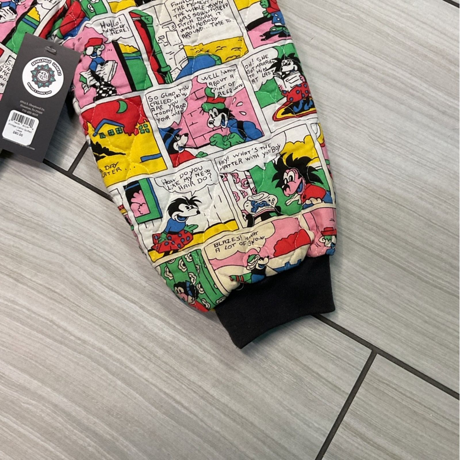 Vintage Vintage Comic Quilted Jacket Size US L / EU 52-54 / 3 - 8 Thumbnail