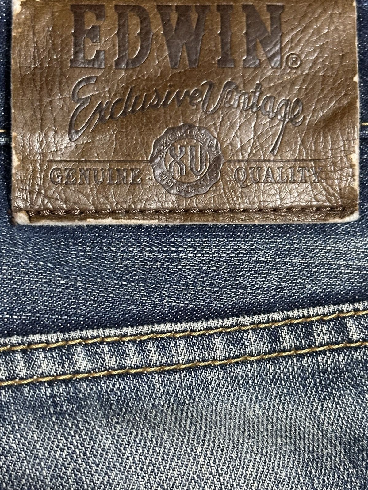 Edwin Edwin XV Exclusive Vintage Blue Faded Wash Distressed Jeans Size US 35 - 9 Thumbnail