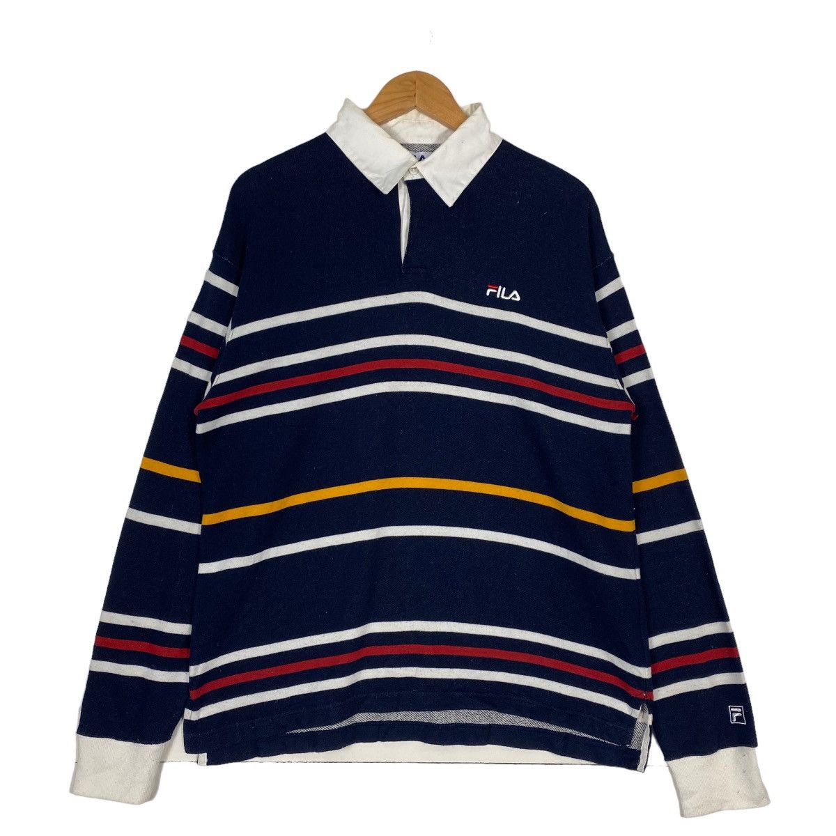 Fila × Japanese Brand Vintage 90s Fila Small Logo Polo Rugby Shirt Size US M / EU 48-50 / 2 - 2 Thumbnail