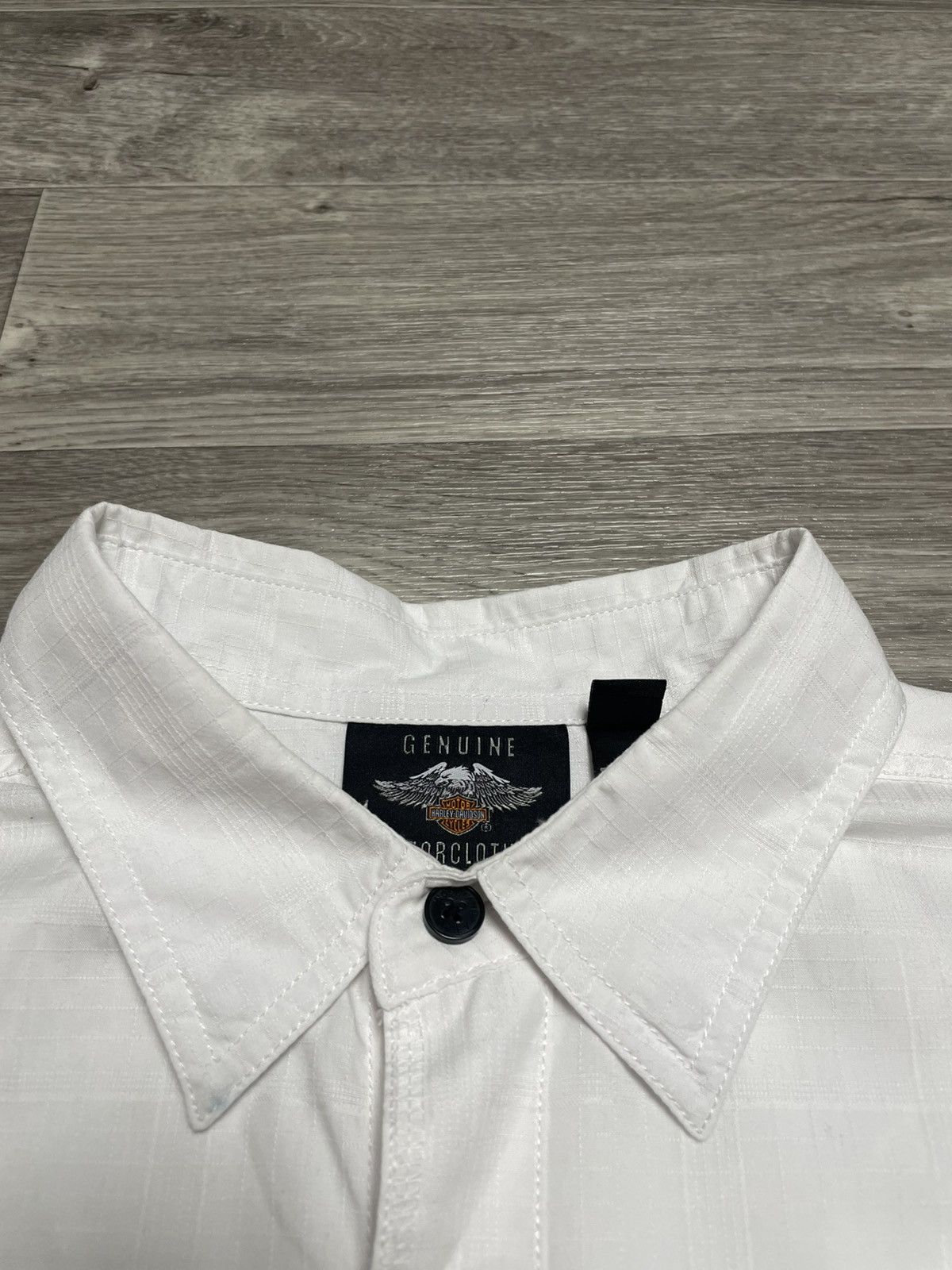 Harley Davidson Vintage Harley Davidson White Short Sleeve Shirt Button Up Size US L / EU 52-54 / 3 - 11 Thumbnail