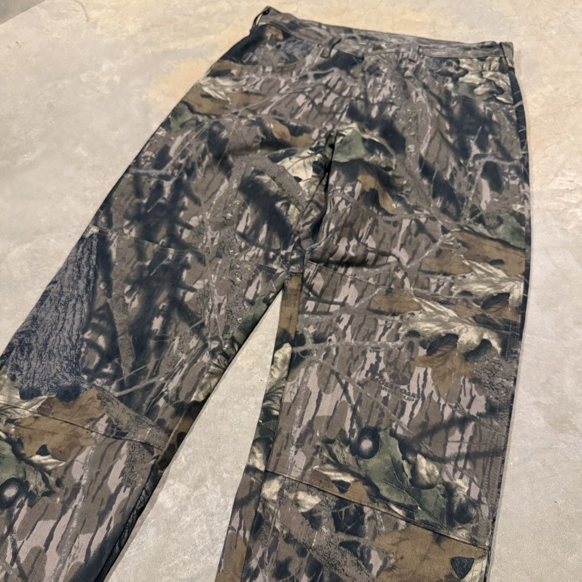 Wrangler 2000s Wrangler Mossy Oak Woodland Camo Double Knee Jeans Y2K Size US 34 / EU 50 - 3 Thumbnail