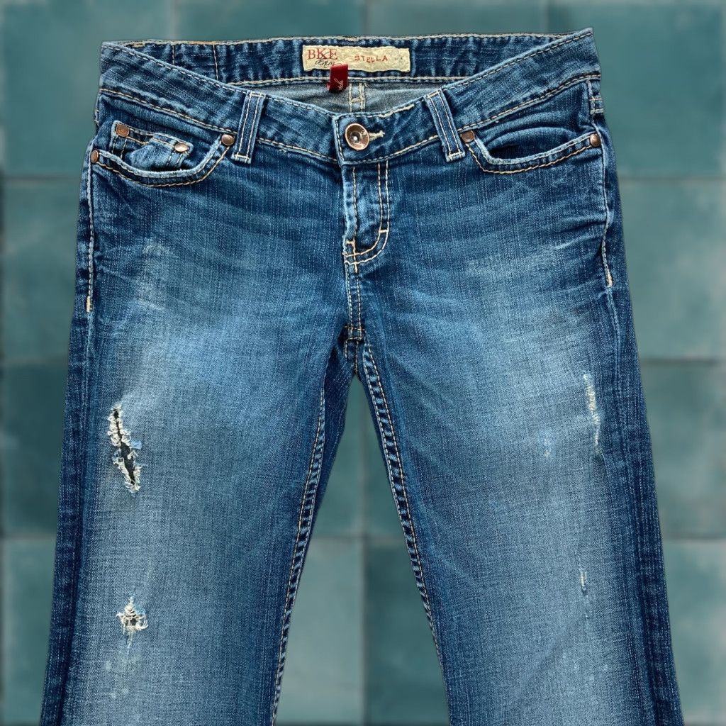 Vintage Buckle BKE Jeans Women's 27 Stella Boot Medium Blue Stretch Denim Grunge Western Size 27" / US 4 / IT 40 - 1 Thumbnail